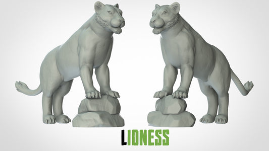 Lioness Miniature - ideal for Dungeons and Dragons and other Tabletop RPGs/Wargaming/D&D