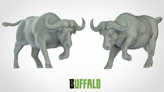 Buffalo Miniature - ideal for Dungeons and Dragons and other Tabletop RPGs/Wargaming/D&D