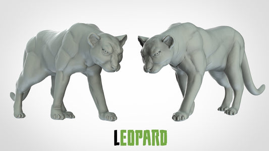 Leopard Miniature - ideal for Dungeons and Dragons and other Tabletop RPGs/Wargaming/D&D
