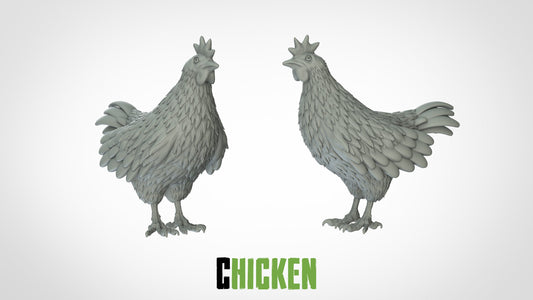 Chicken Hen Miniature - ideal for Dungeons and Dragons and other Tabletop RPGs/Wargaming/D&D