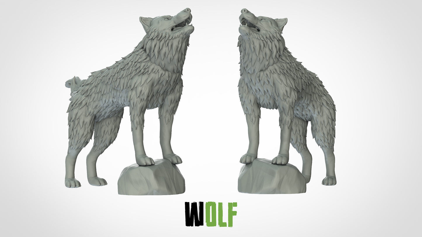 Wolf Miniature - Dire Wolf - ideal for Dungeons and Dragons and other Tabletop RPGs/Wargaming/D&D