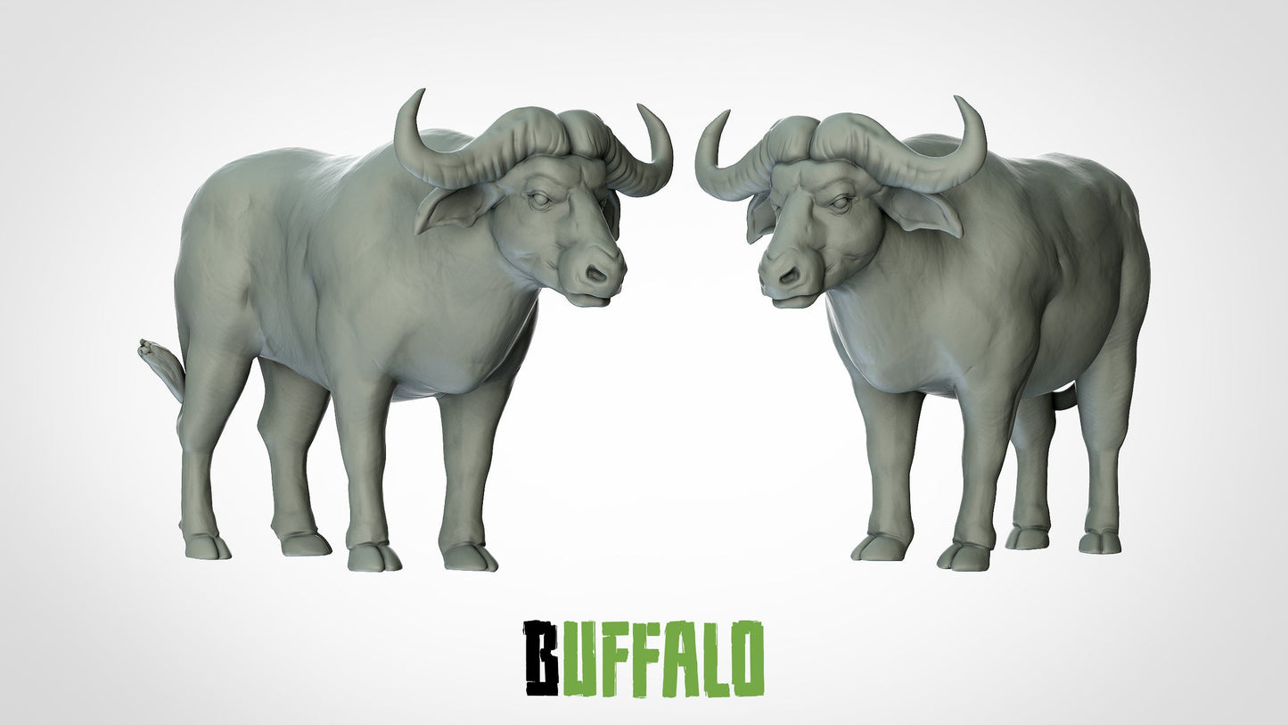 Buffalo Miniature - ideal for Dungeons and Dragons and other Tabletop RPGs/Wargaming/D&D