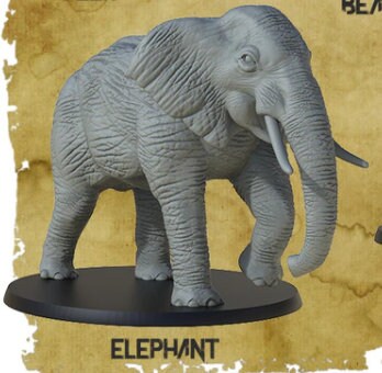 Elephant - ideal for Dungeons and Dragons and other Tabletop RPGs/Wargaming/D&D