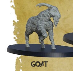 Goat - ideal for Dungeons and Dragons and other Tabletop RPGs/Wargaming/D&D
