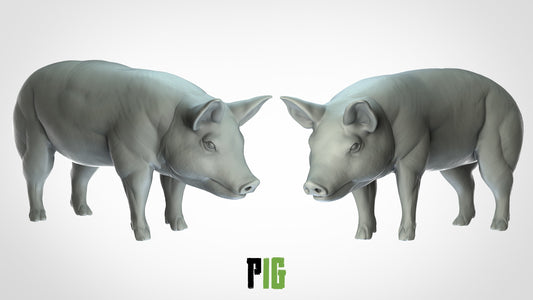 Pig Miniature - ideal for Dungeons and Dragons and other Tabletop RPGs/Wargaming/D&D