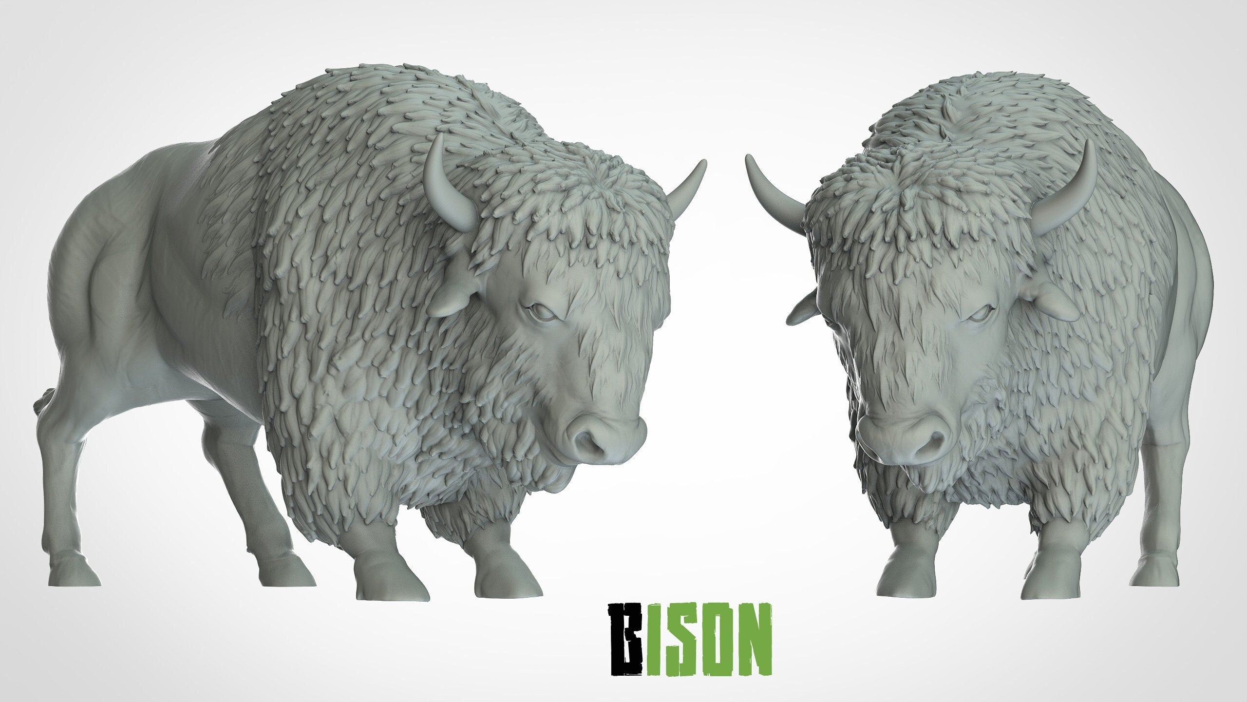 Miniature Bison Ranch Bison Miniature – Lorecom Miniatures | Assets, Bases, Figures, Terrain ...