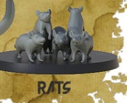 Rat Miniature - ideal for Dungeons and Dragons and other Tabletop RPGs/Wargaming/D&D