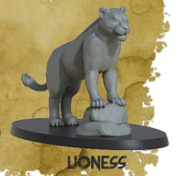 Lioness Miniature - ideal for Dungeons and Dragons and other Tabletop RPGs/Wargaming/D&D