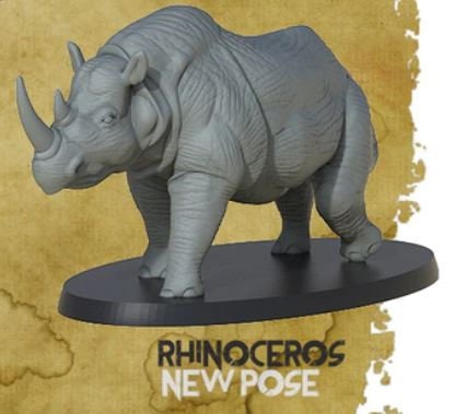Rhinoceros - ideal for Dungeons and Dragons and other Tabletop RPGs/Wargaming/D&D