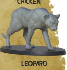 Leopard Miniature - ideal for Dungeons and Dragons and other Tabletop RPGs/Wargaming/D&D