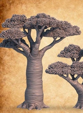 Baobab Tree Terrain Assets- ideal for Dungeons and Dragons and other Tabletop RPGs/ Wargaming