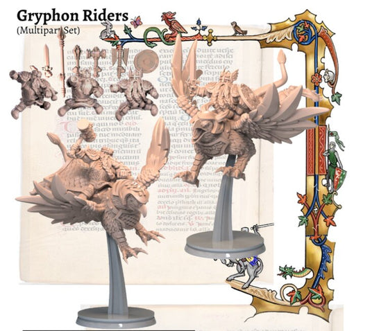 Dwarf gryphon riders - tale of two cities - ideal for Dungeons and Dragons and other Tabletop RPGs/ D&D/ Wargaming