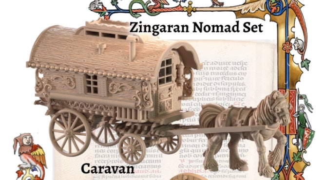 Nomad Stage coach - tale of two cities - ideal for Dungeons and Dragons and other Tabletop RPGs/ D&D/ Wargaming