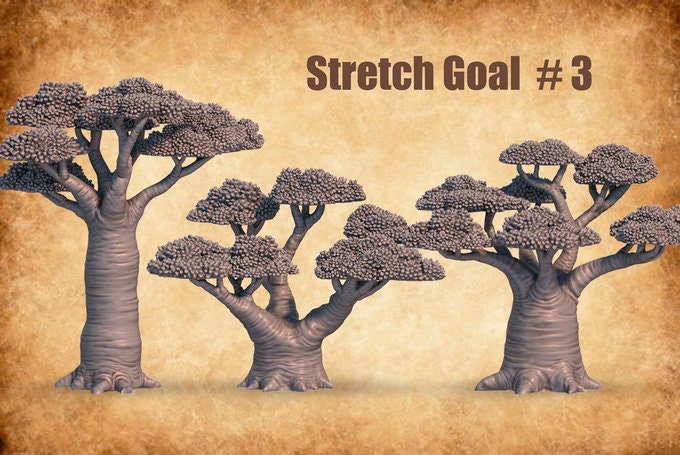 Baobab Tree Terrain Assets- ideal for Dungeons and Dragons and other Tabletop RPGs/ Wargaming