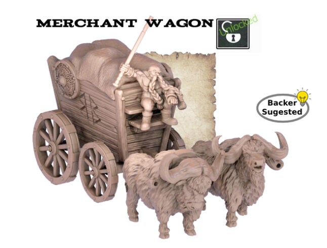 Merchant wagon  - tale of two cities - ideal for Dungeons and Dragons and other Tabletop RPGs/ D&D/ Wargaming