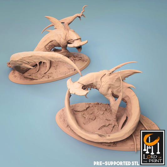 Landcrawlers Two Poses - The Great Tide - Lord of the Print - ideal for Dungeons and Dragons and other Tabletop RPGs/Wargaming/D&D