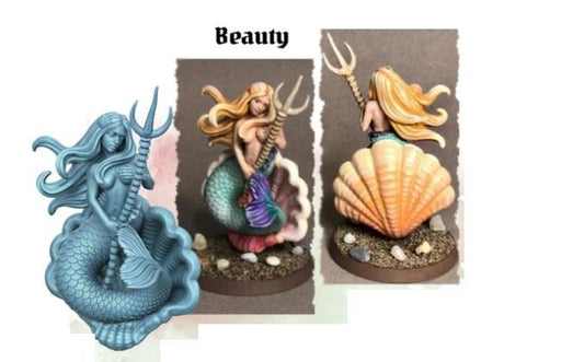 Beauty Mermaid - treasure island - ideal for Dungeons and Dragons and other Tabletop RPGs/ D&D/ Wargaming