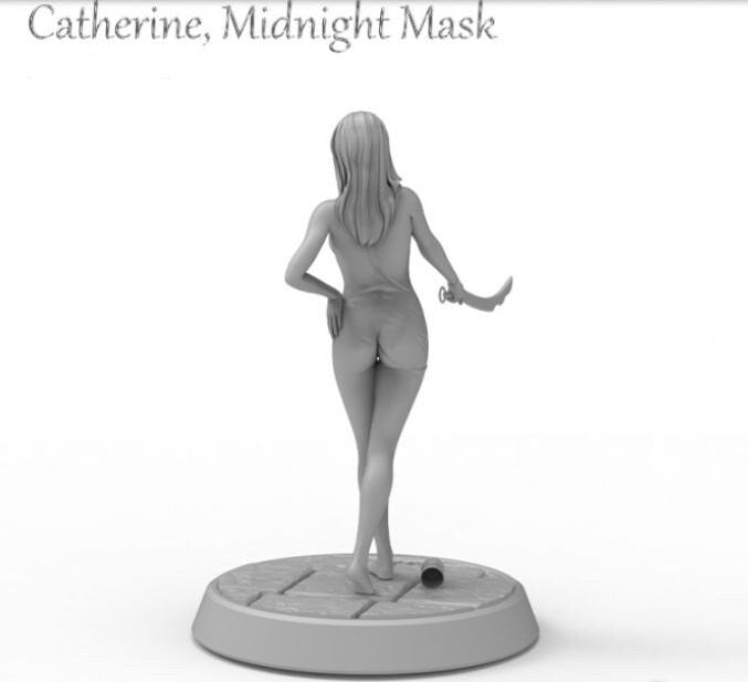 Catherine Midnight Mask - NSFW - ideal for Dungeons and Dragons and other Tabletop RPGs/Wargaming/D&D