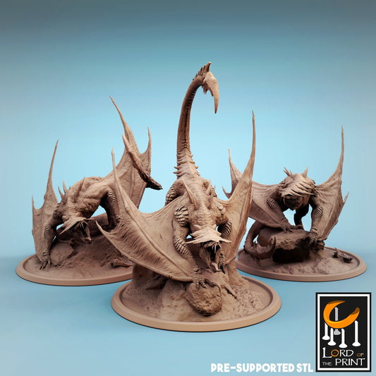 Wyvern Soldiers from Lord of the Print/ Ideal for Dungeons and Dragons/ D&D / Wargaming