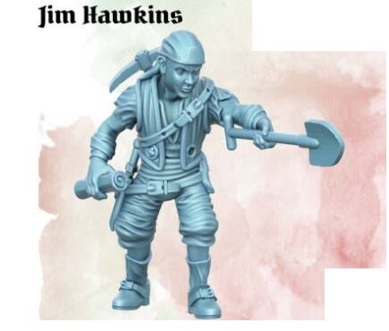 Pirate Jim Hawkins - treasure island - ideal for Dungeons and Dragons and other Tabletop RPGs/ D&D/ Wargaming