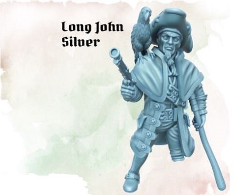 Pirate Captain Long John Silver - Treasure Island