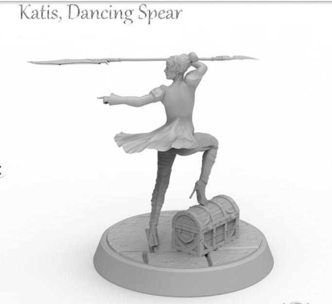Katis Dancing Spear- NSFW - ideal for Dungeons and Dragons and other Tabletop RPGs/Wargaming/D&D