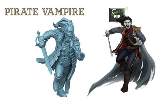 Vampire Pirate (32mm) - treasure island - ideal for Dungeons and Dragons and other Tabletop RPGs/ D&D/ Wargaming