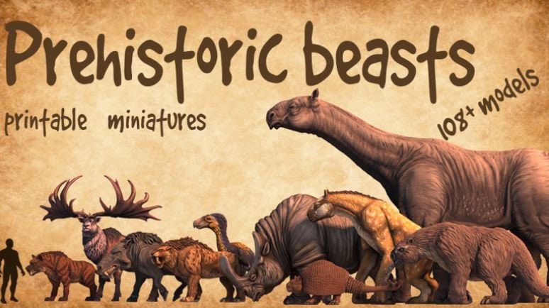 Prehistoric Paraceratherium - ideal for Dungeons and Dragons and other Tabletop RPGs/ Wargaming
